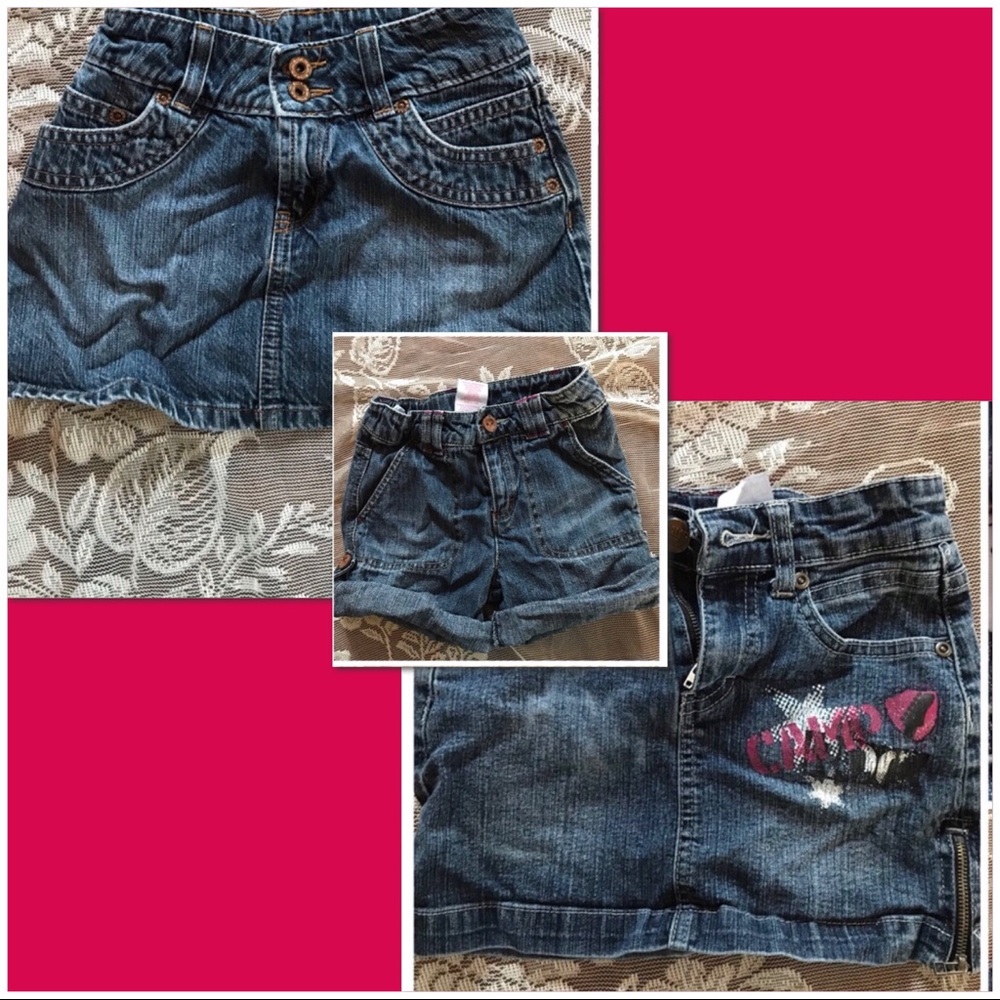 Lot-1 pair of shorts and 2 skirts. Size 6/6x girls